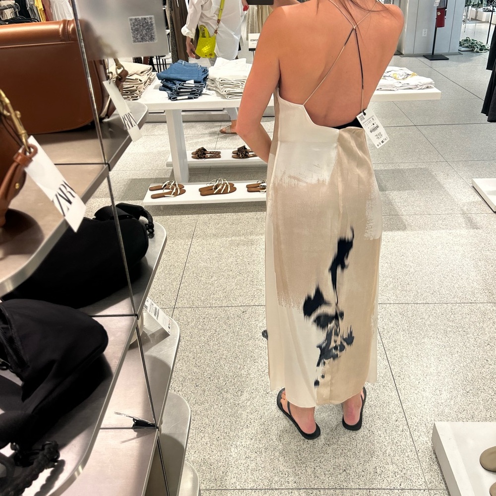 Silk cream Zara dress